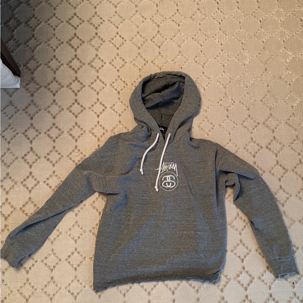 Stussy Gray Hoodie with Logo